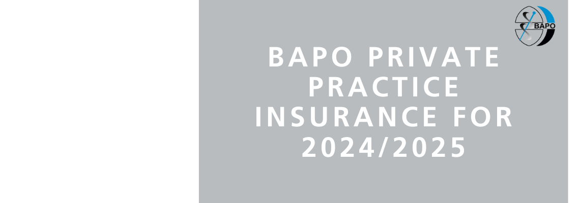 BAPO Private Practice Insurance for 2024/2025