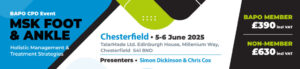 MSK Foot and Ankle: Holistic Management & Treatment Strategies @ TalarMade Chesterfield