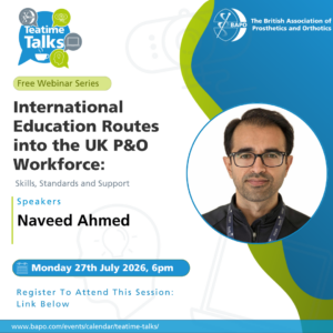 BAPO Teatime Talk - International Education Routes into the UK P&O Workforce: Skills, Standards and Support @ Teams